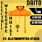 DAITO ELECTRIC WIRE ROPE HOIST TYPE : CD1 CAP. 2 TON 1