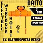 DAITO ELECTRIC WIRE ROPE HOIST TYPE : CD1 CAP. 3 TON 1