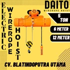 DAITO ELECTRIC WIRE ROPE HOIST TYPE : CD1 CAP. 5 TON 1
