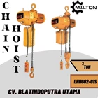 MILTON ELECTRIC CHAIN HOIST 2 TON X 6 METER 3PHASE 1FALLS KODE : LHHG02-01S 2