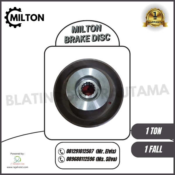 BRAKE DISC MILTON SPAREPART HOIST 01-01