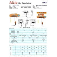 Nitto Electric Wire Rope Hoist 5t CD5-6D