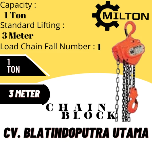 chain bloc capacity 1 tons 3 meters